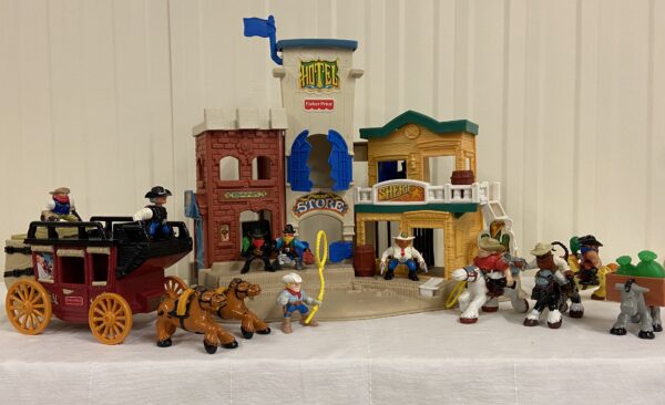 Wildweststadt mit Kutsche
